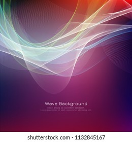Abstract colorful wave bright background