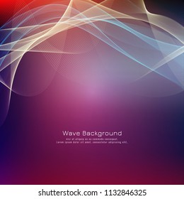 Abstract colorful wave bright background