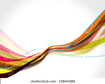 abstract colorful wave with circle vector illustration 