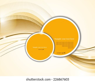Abstract colorful wave with circles