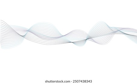 Abstract colorful wave and curve lines with technology background. Dynamic flowing wave lines design element. Modern abstract glowing wave background.	