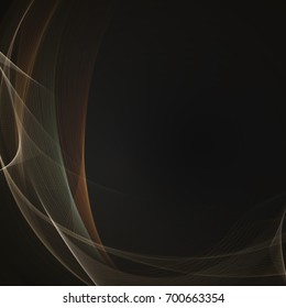 Abstract colorful wave dark background