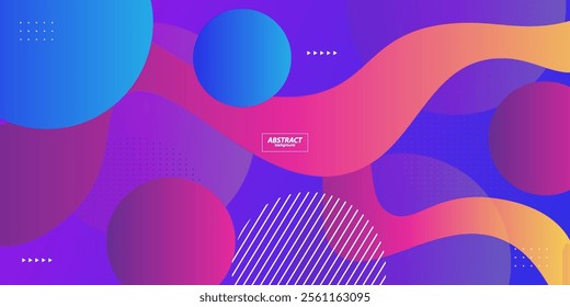 Abstract colorful wave dynamic blue geometric background. Trendy gradient shape pattern composition. Vector Eps10