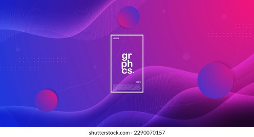 Abstract colorful wave dynamic purple geometric background. Trendy gradient shapes pattern composition. Eps10 vector
