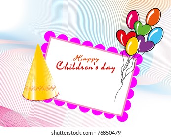 abstract colorful wave effect background with balloons, cap