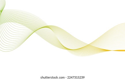 Resumen de elementos de onda colorida para el diseño. Ecualizador de pista de frecuencia digital. Fondo artístico de línea estilizada.Ilustración vectorial.Onda con líneas creadas con herramienta de mezcla.Línea ondulada curvada, banda lisa