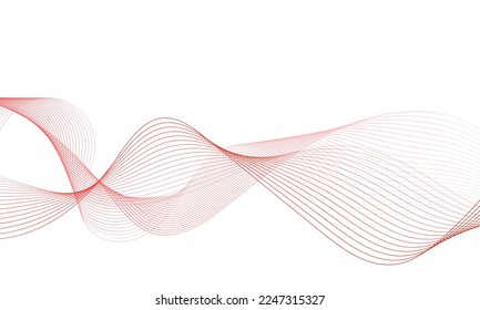 Resumen de elementos de onda colorida para el diseño. Ecualizador de pista de frecuencia digital. Fondo artístico de línea estilizada.Ilustración vectorial.Onda con líneas creadas con herramienta de mezcla.Línea ondulada curvada, banda lisa