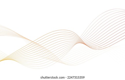 Resumen de elementos de onda colorida para el diseño. Ecualizador de pista de frecuencia digital. Fondo artístico de línea estilizada.Ilustración vectorial.Onda con líneas creadas con herramienta de mezcla.Línea ondulada curvada, banda lisa