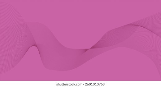 Abstract colorful wave element for design. Digital frequency track equalizer. Stylized line art background. Vector illustration. Wave with lines created using blend tool. Curved wavy line
