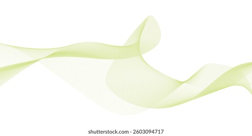 Abstract colorful wave element for design. Digital frequency track equalizer. Stylized line art background. Vector illustration. Wave with lines created using blend tool.