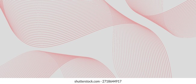 Elemento de onda colorida abstrato para design. Equalizador de faixa de frequência digital. Plano de fundo da arte estilizada em linha.Ilustração vetorial.Onda com linhas criadas usando a ferramenta de mistura.