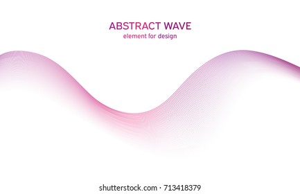 Abstract colorful wave element for design. Digital frequency track equalizer. Stylized line art background.