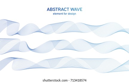 Abstract colorful wave element for design. Digital frequency track equalizer. Stylized line art background.