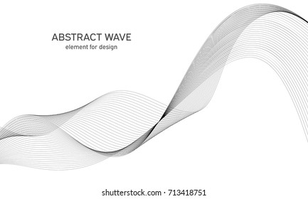 Abstract colorful wave element for design. Digital frequency track equalizer. Stylized line art background.