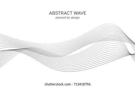 Abstract colorful wave element for design. Digital frequency track equalizer. Stylized line art background.