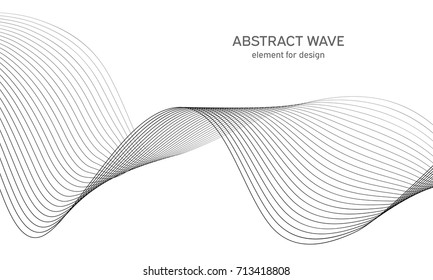 Abstract colorful wave element for design. Digital frequency track equalizer. Stylized line art background.