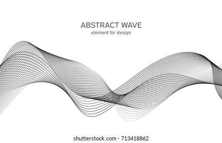 Abstract colorful wave element for design. Digital frequency track equalizer. Stylized line art background.