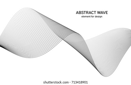 Abstract colorful wave element for design. Digital frequency track equalizer. Stylized line art background.