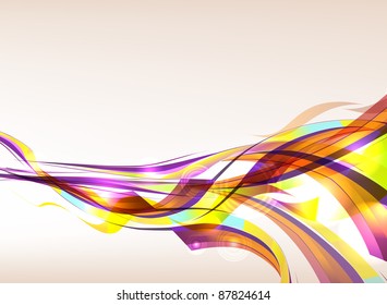 Abstract Colorful Wave Flow