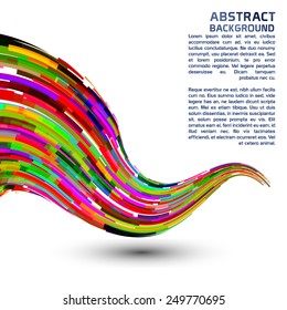 Abstract colorful wave form background. Futuristic concept abstract shape design.