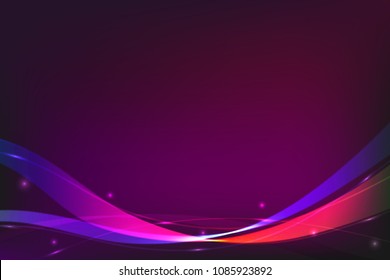 Abstract colorful wave glowing background with neon lines and lights. eps10 vector.