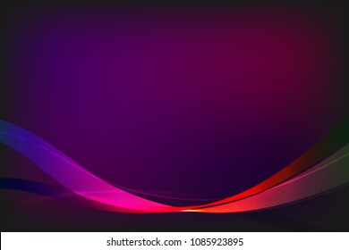 Abstract colorful wave glowing background with neon lines and lights. eps10 vector.