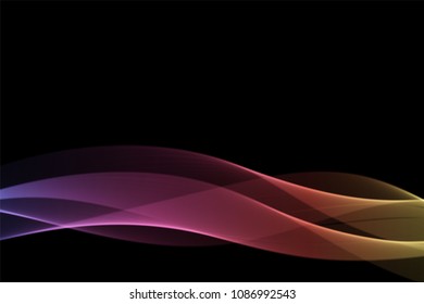 Abstract colorful wave glowing background with neon lines and lights. eps10 vector.