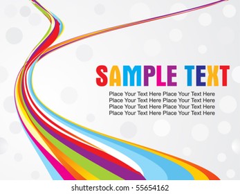 abstract colorful wave with gray background1 vector illustration