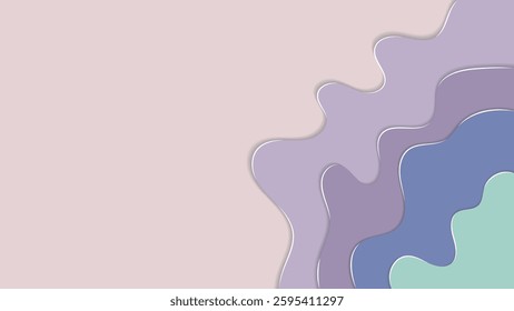 abstract colorful wave layer fluid background vector design