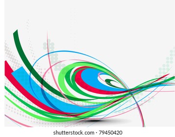 abstract colorful wave line background, vector illustration