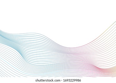 Abstract colorful wave line pattern background. Vector