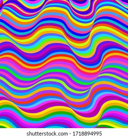 Abstract colorful wave, line pattern background. Striped repeating texture. Vector illustration