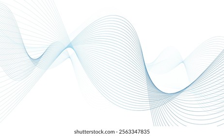 Abstract colorful wave line pattern element isolated on white background. Design element for futuristic, technology, science, and modern concept.