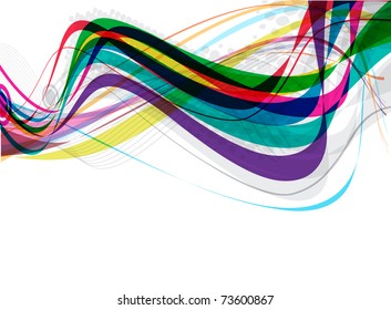 abstract colorful wave line with space of your text, vector illustration