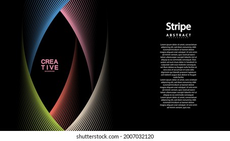 Resumen del fondo vectorial de la línea de onda colorida. Curva de línea diseño moderno para sus ideas, Banners, Placards, Posters. Plantilla vectorial Eps10.