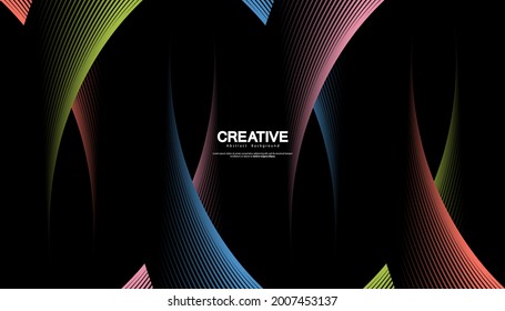 Abstract colorful wave line vector background. Line curve modern design for your ideas, Banners, Placards, Posters. Eps10 vector template.