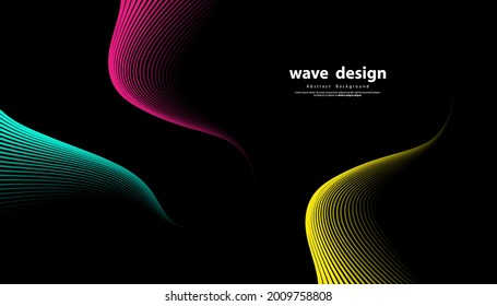 Abstract colorful wave line vector background. Line curve modern design for your ideas, Banners, Placards, Posters. Eps10 vector template.