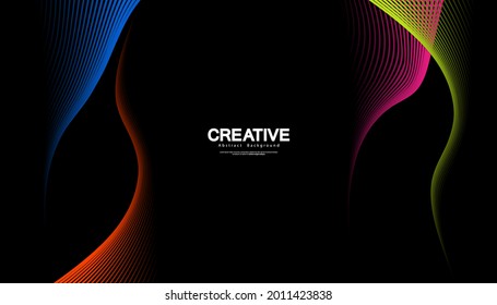 Abstract colorful wave line vector background. Line curve modern design for your ideas, Banners, Placards, Posters. Eps10 vector template.