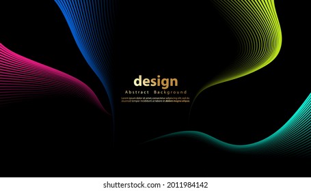 Abstract colorful wave line vector background. Line curve modern design for your ideas, Banners, Placards, Posters. Eps10 vector template.