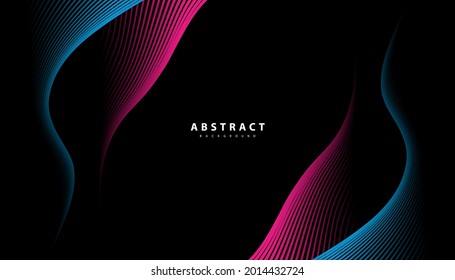 Resumen del fondo vectorial de la línea de onda colorida. Curva de línea diseño moderno para sus ideas, Banners, Placards, Posters. Plantilla vectorial Eps10.