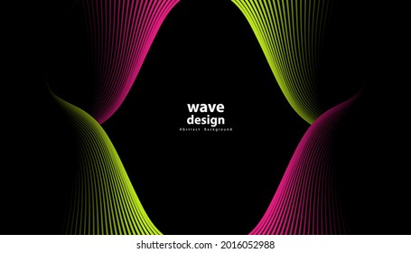 Abstract colorful wave line vector background. Line curve modern design for your ideas, Banners, Placards, Posters. Eps10 vector template.