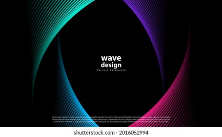 Abstract colorful wave line vector background. Line curve modern design for your ideas, Banners, Placards, Posters. Eps10 vector template.