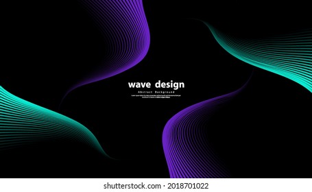 Abstract colorful wave line vector background. Line curve modern design for your ideas, Banners, Placards, Posters. Eps10 vector template.