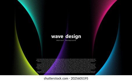 Abstract colorful wave line vector background. Line curve modern design for your ideas, Banners, Placards, Posters. Eps10 vector template.