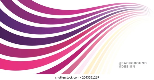 Resumen del fondo vectorial de la línea de onda colorida. Diseño moderno y sencillo de patrones. Gráfico de textura de línea de estilo mínimo. Demanda para papel de pared, portada, afiche, folleto, pancarta, volante, sitio web