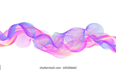 Abstract Colorful Wave Line. Vector Illustration. Multicolored