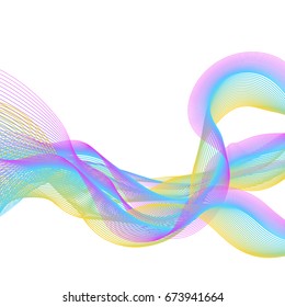 Abstract Colorful Wave Line. Vector Illustration
