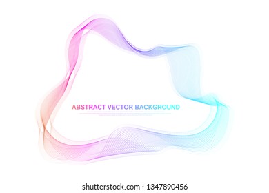 Abstract colorful wave lines background. Geometric template for your design brochure, flyer, report, website, banner. Vector illustration.