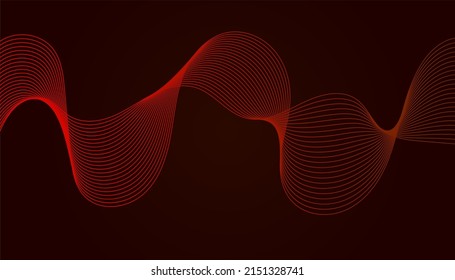 Abstract colorful wave lines background. Vector abstract colored line art. Bright poster with dynamic waves. Colorful banner template. Vector illustration.