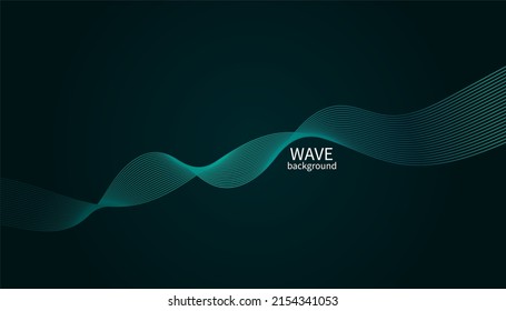 Abstract colorful wave lines background. Vector abstract colored line art. Bright poster with dynamic waves. Colorful banner template. Vector illustration.